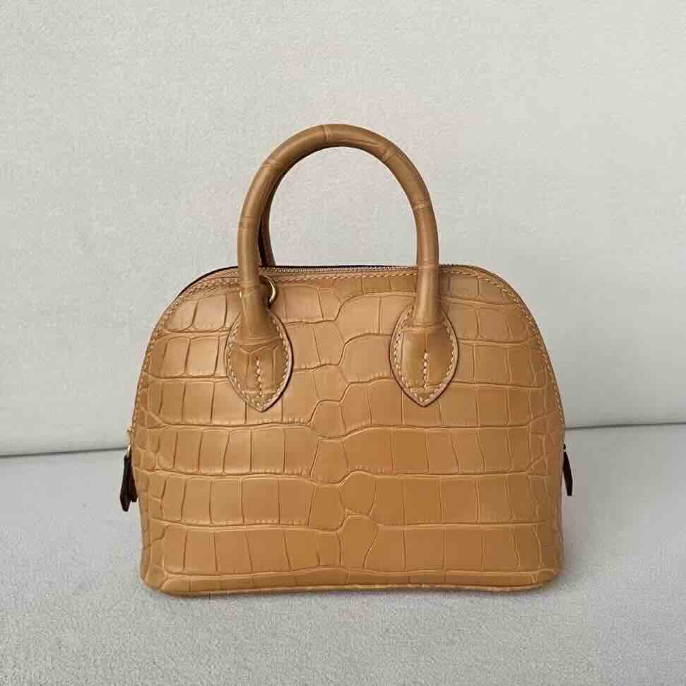 Hermès Mini Bolide 1923 20 Matte Alligator Chai