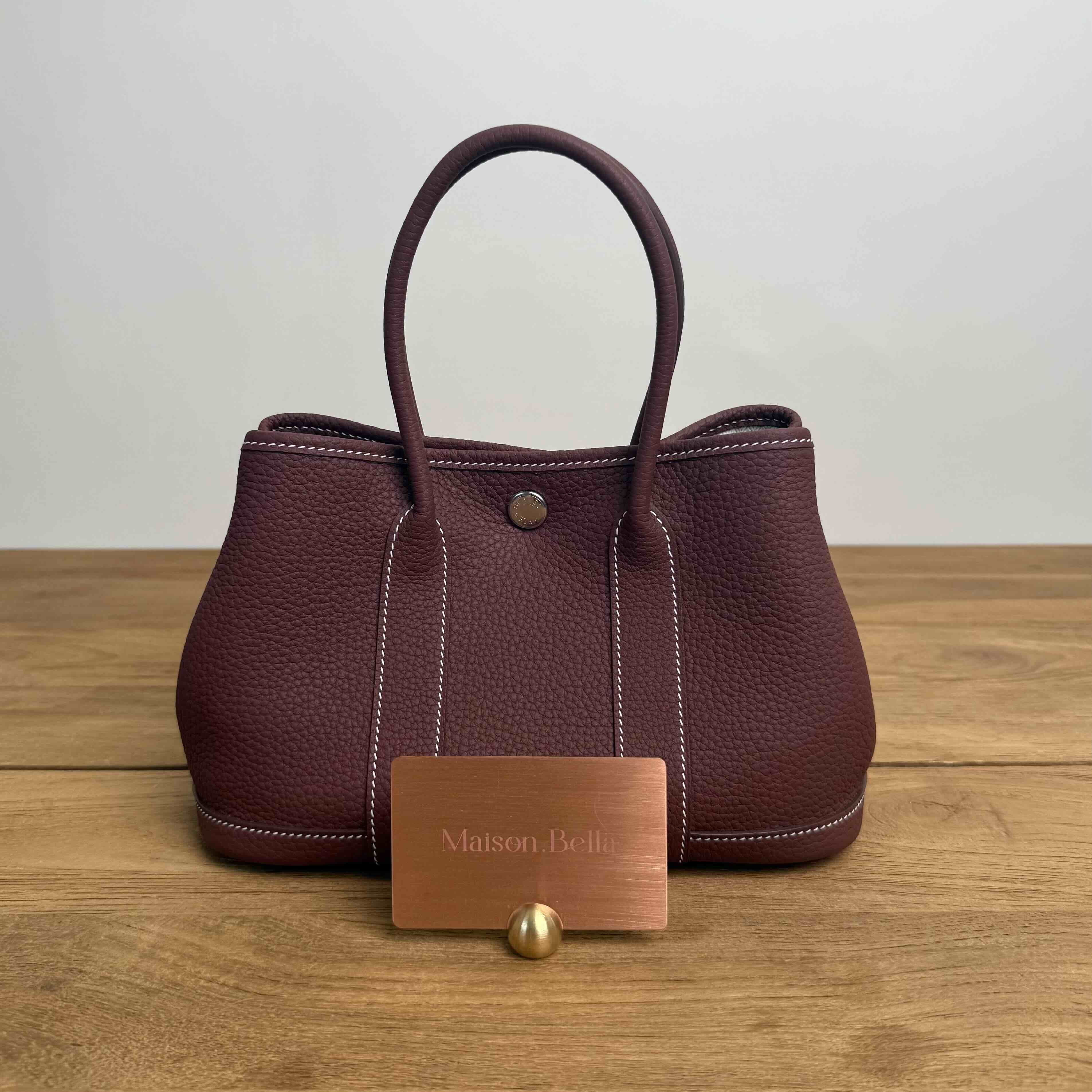 Hermès Garden Party 23 Rouge H Negonda Leather