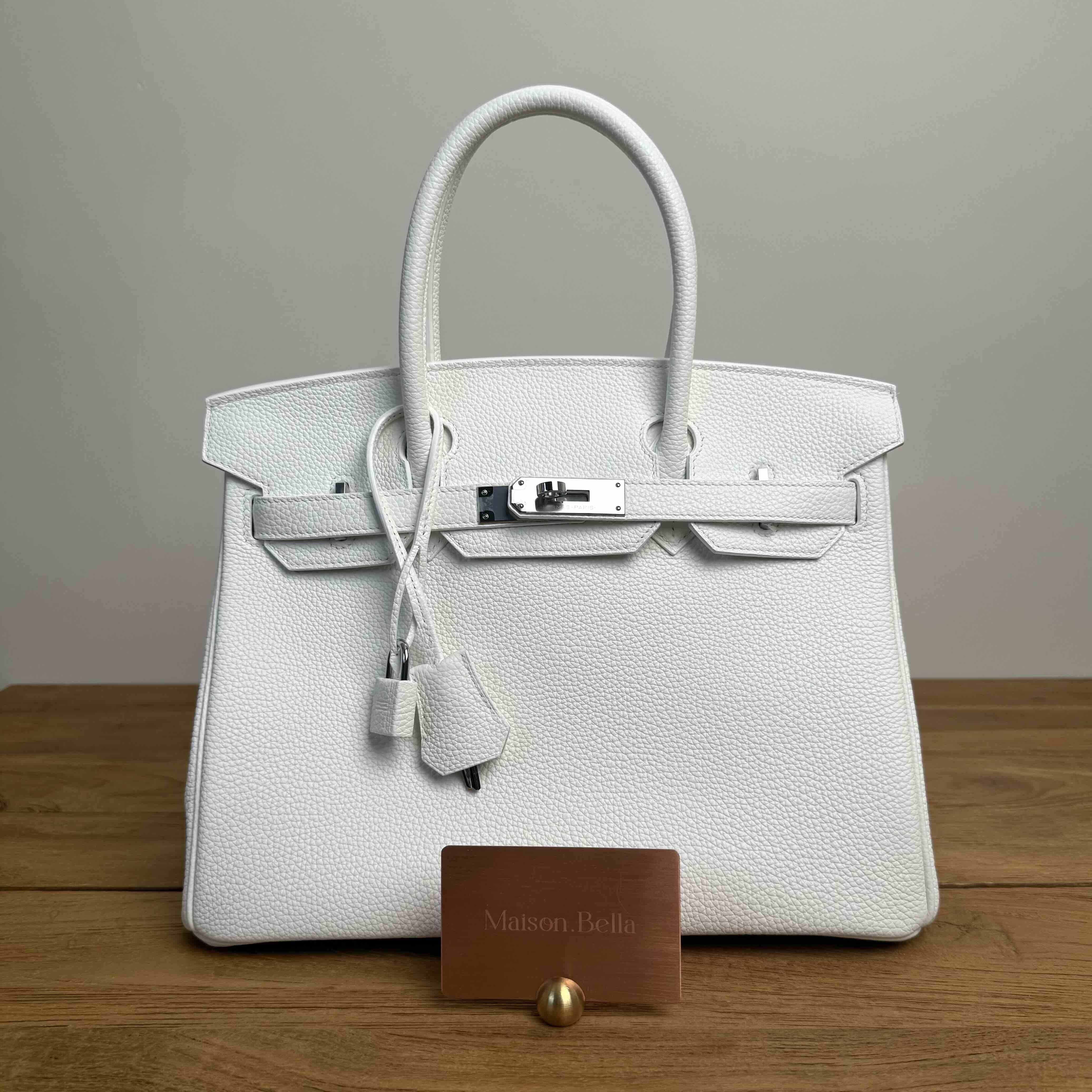 Hermès Birkin 30 Blanc Togo Palladium Hardware(Special leather)
