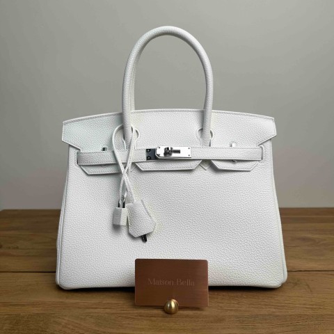 Hermès Birkin 30 Blanc Togo Palladium Hardware(Special leather)