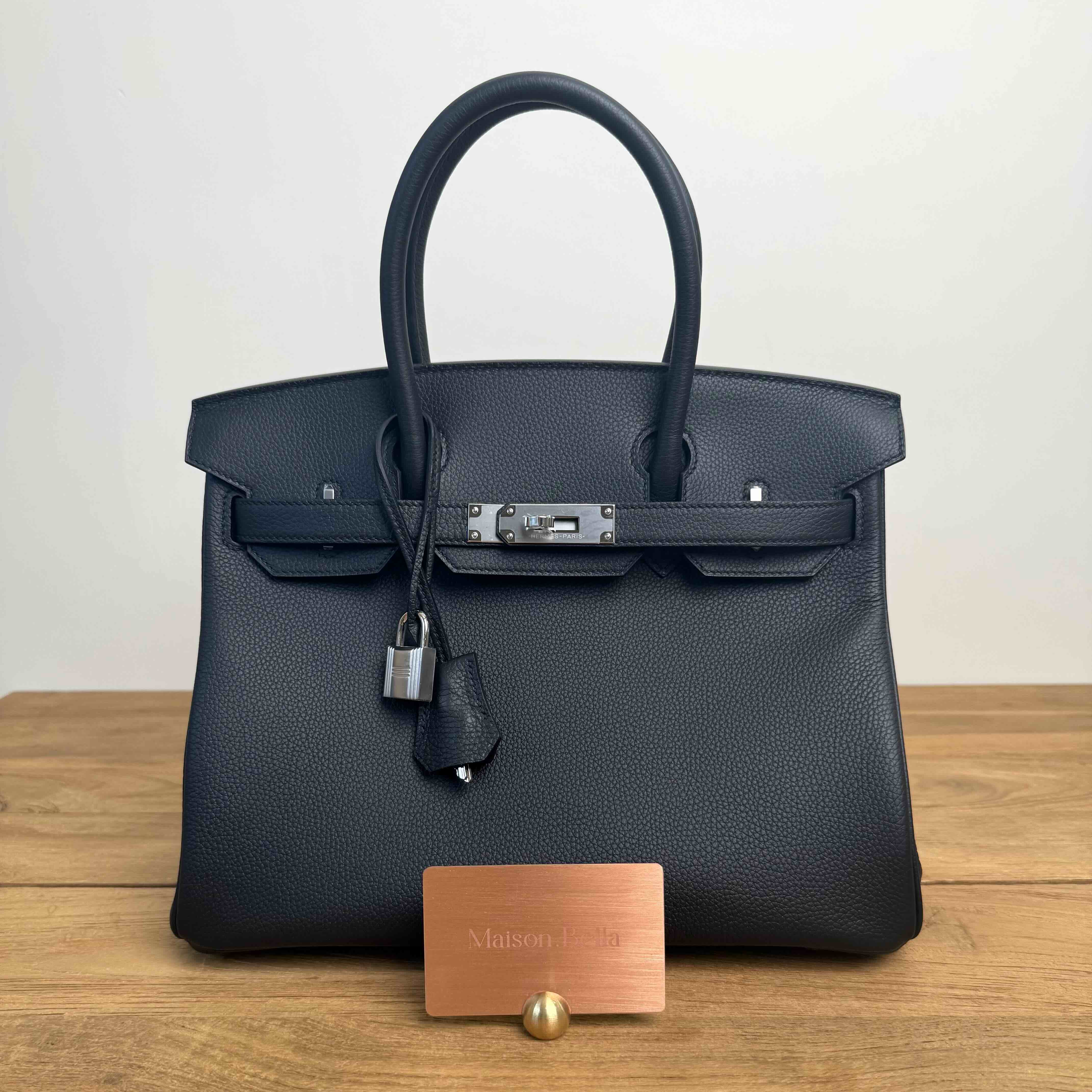 Hermès Birkin 30 Noir Togo Gold Hardware