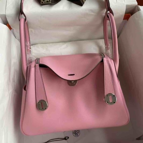 Hermès Lindy 26 Swift Sakura Pink / Palladium Hardware