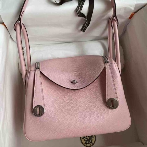 Hermès Lindy 26 Clemence Rose Sakura (3Q Pink) / Palladium Hardware