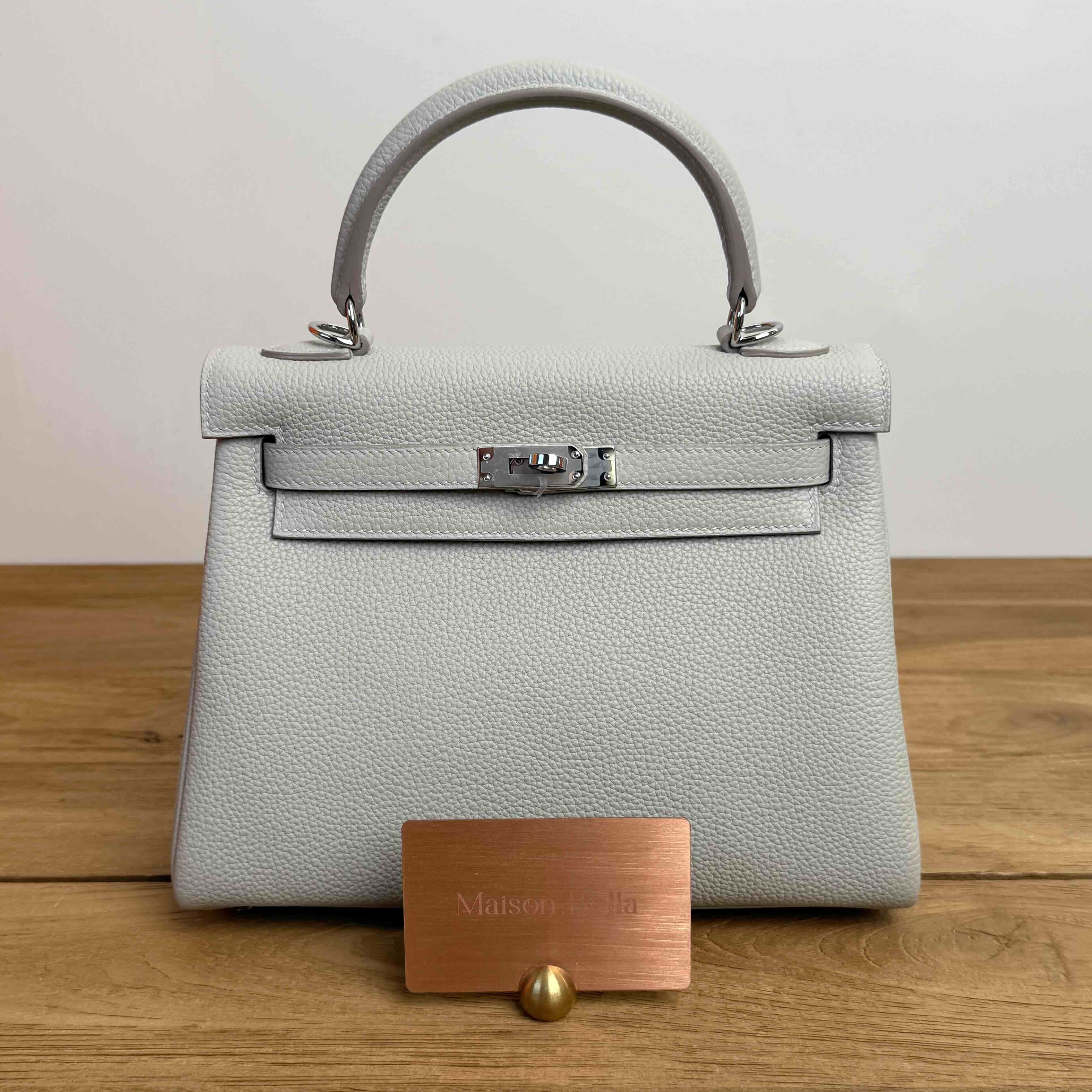 Hermès Kelly25 Togo Beton x Palladium
