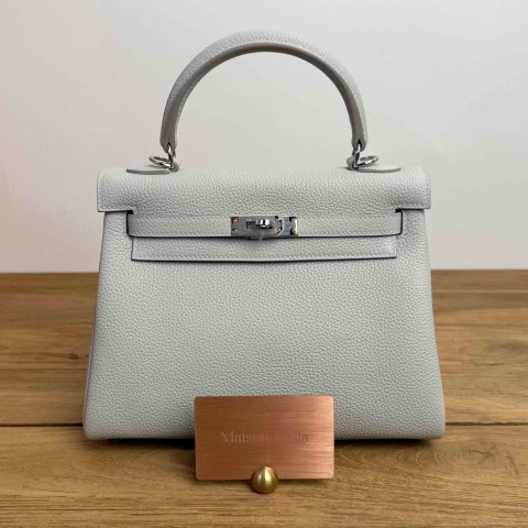 Hermès Kelly25 Togo Beton x Palladium