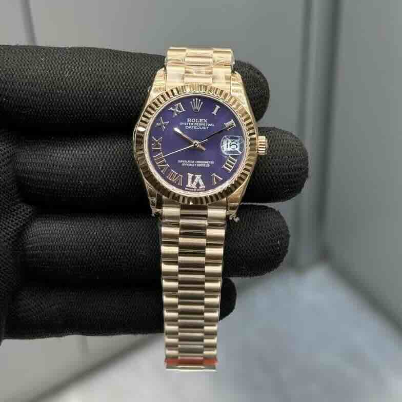롤렉스 데이데이트 31mm 에버로즈골드  / 퍼플 다이얼