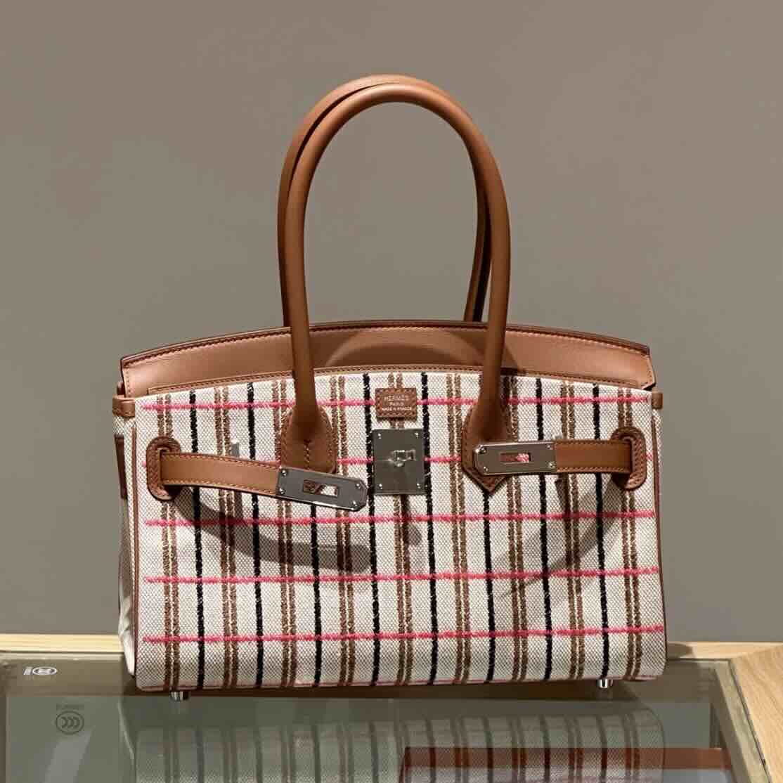 Hermès Birkin Shoulder 29cm  Light Grey / Palladium Hardware