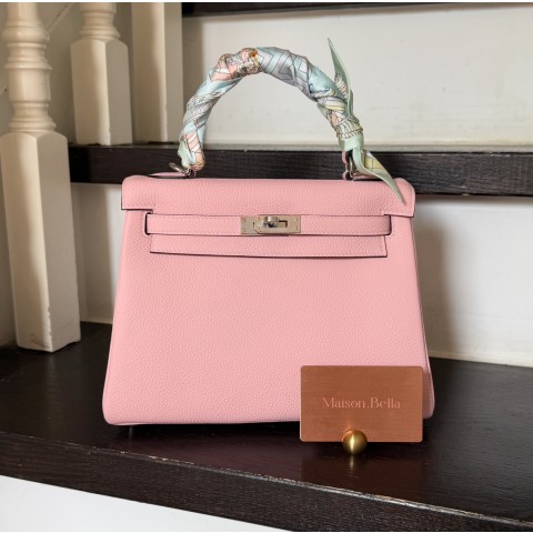 Hermès Kelly25 Togo Rose Darling x PHW(HCP)