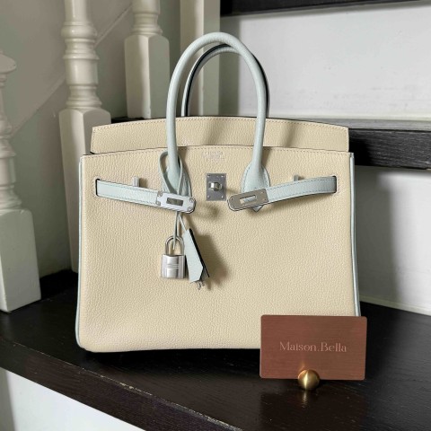 Hermès Birkin25 Misore Nata x Blue Brume x PHW(HCP)