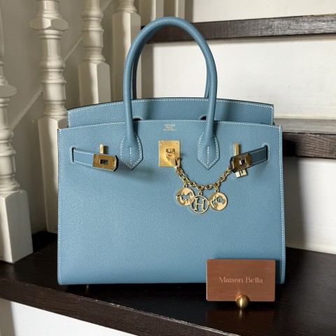 Hermès Birkin30 Epsom Bluejean x Gold Hardware(Special)