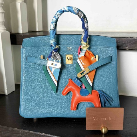 Hermès Birkin25 Togo  Blue Cobalt x Gold (Special)