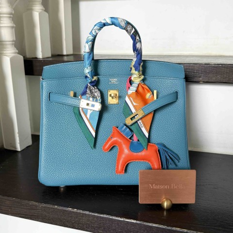 Hermès Birkin25 Togo  Blue Cobalt x Gold (Special)