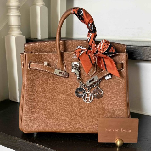 Hermès Birkin 25 Gold Togo with Palladium Hardware