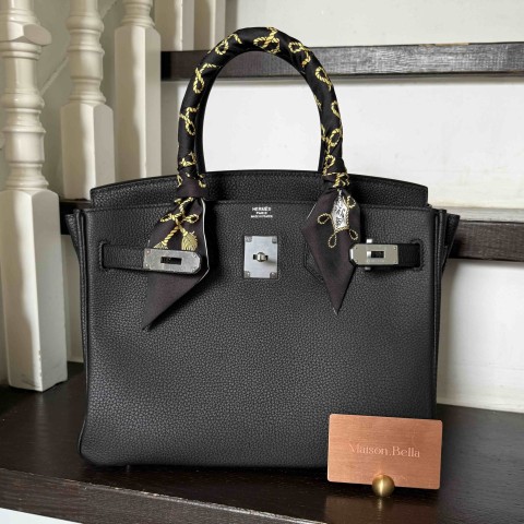 Hermès Birkin 25 Noir Togo with Palladium Hardware