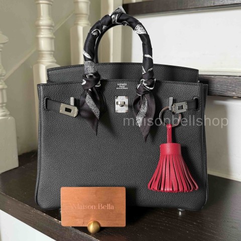 Hermès Birkin 25 Noir Togo x Palladium Hardware