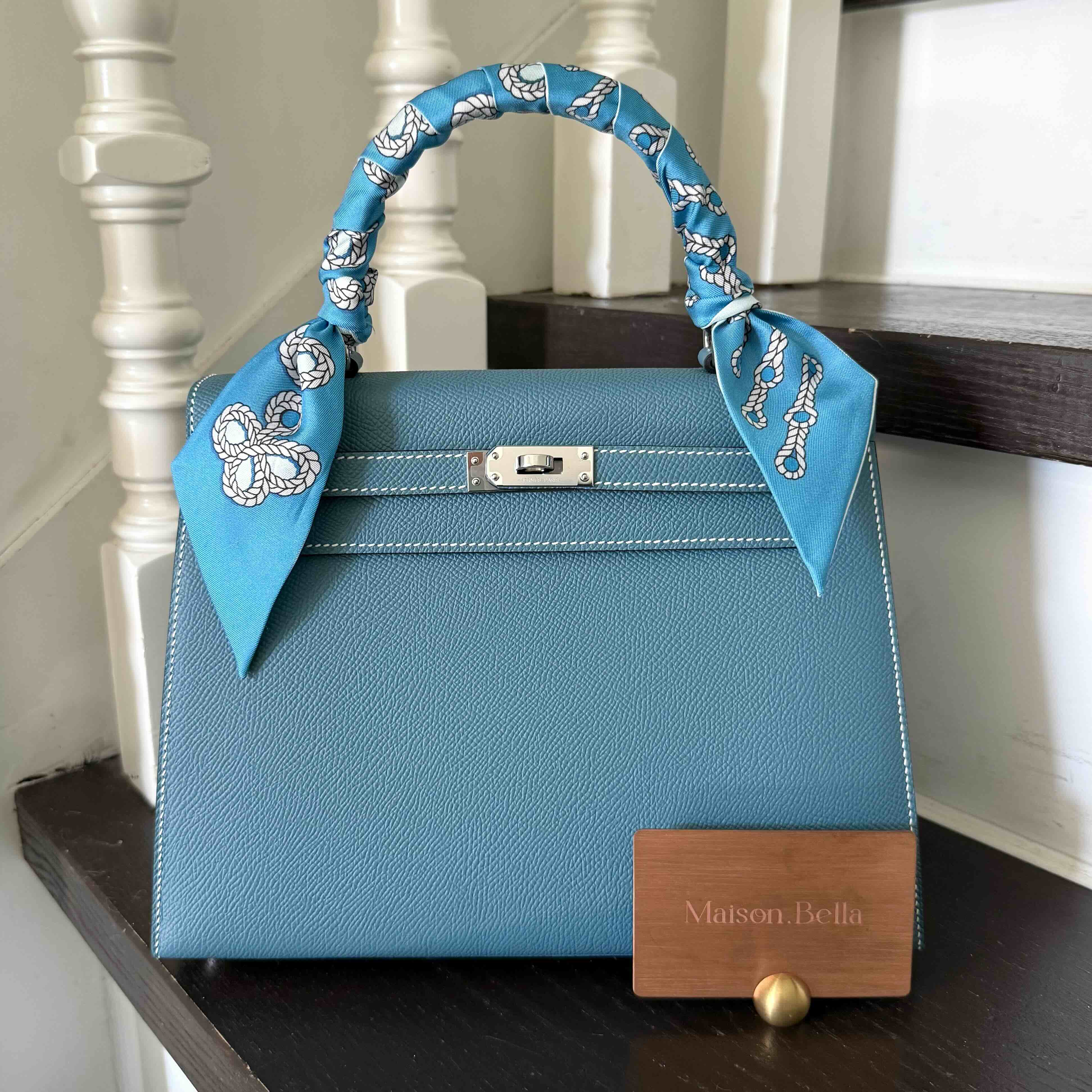 Hermès Kelly25 Epsom Bluejean x PHW