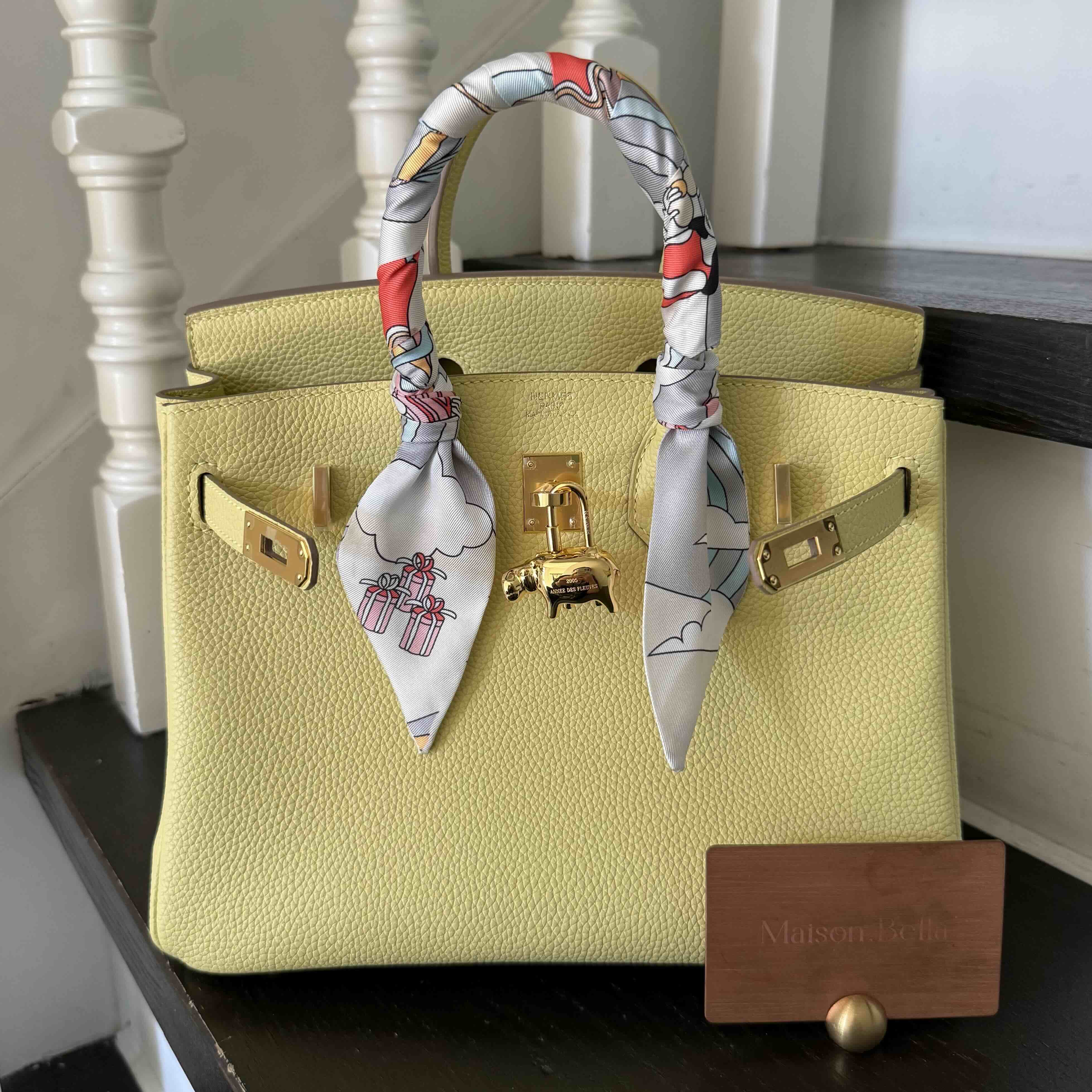 Hermès Birkin25 Togo Jaune Poussin x Gold Harware