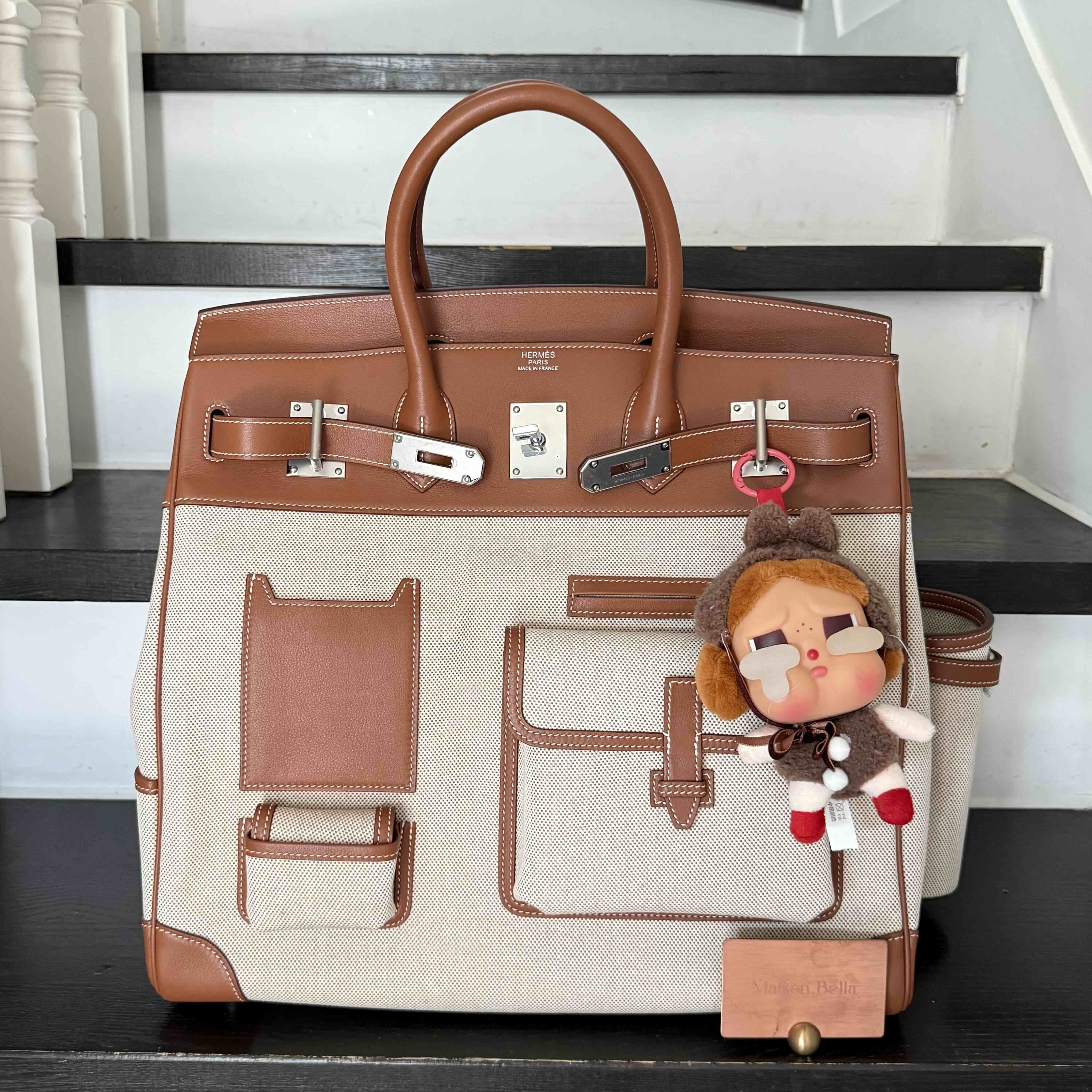 Hermès Hac45 Canvas x Gold Swift