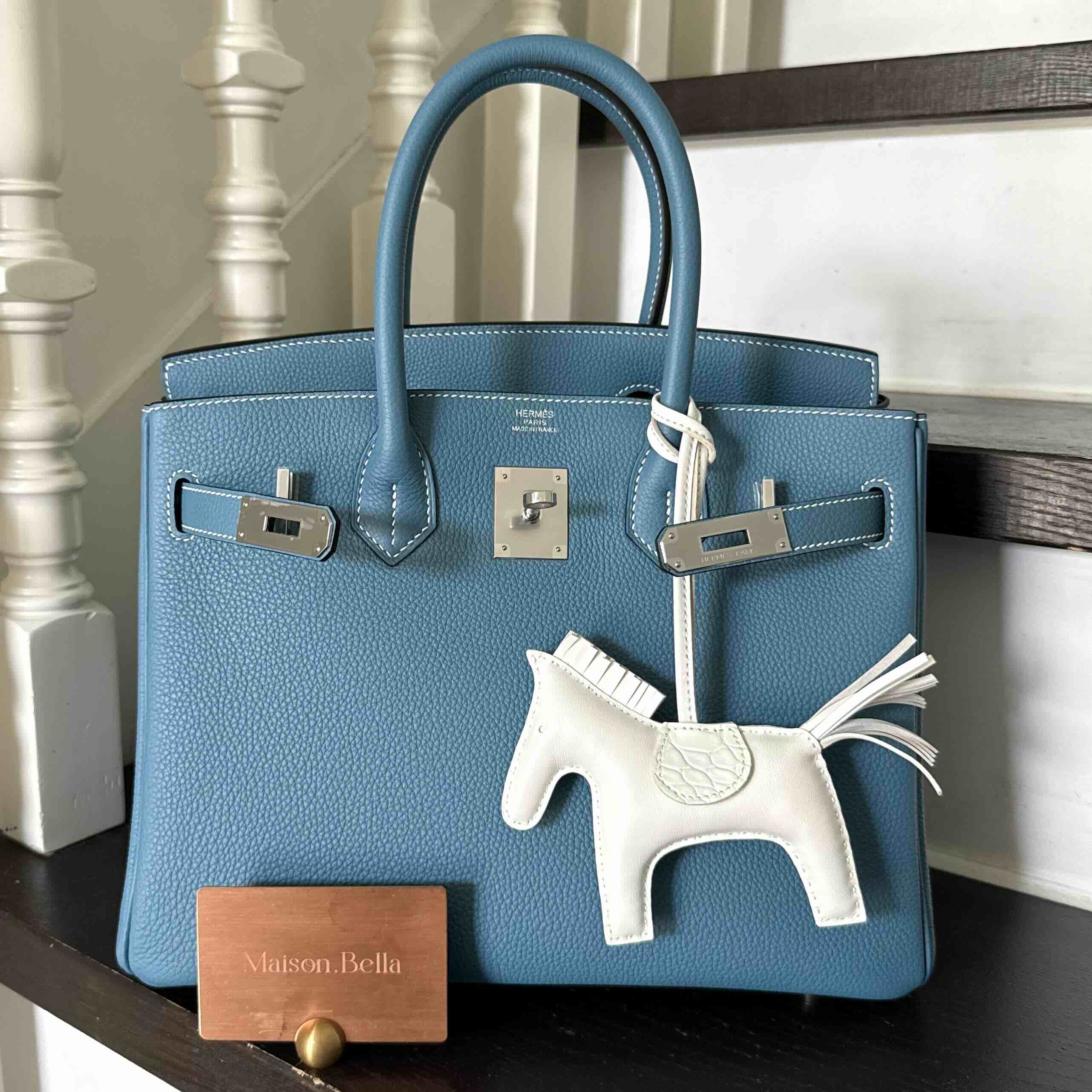 Hermès Birkin30 Togo Blue Jean x PHW  