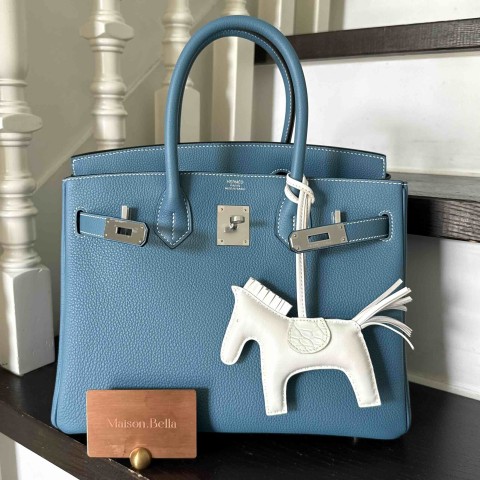 Hermès Birkin30 Togo Blue Jean x PHW  