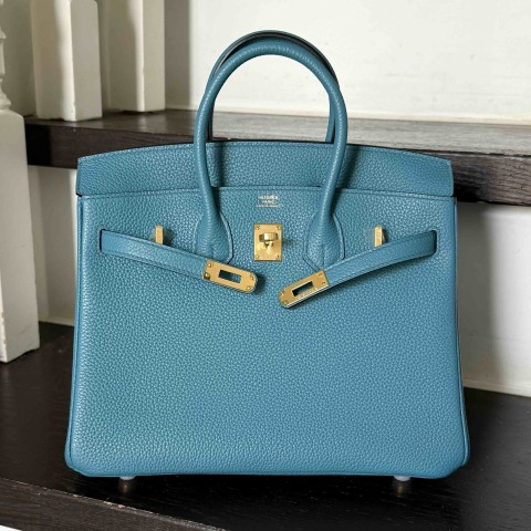 Hermès Birkin25 Togo Blue jean x GHW