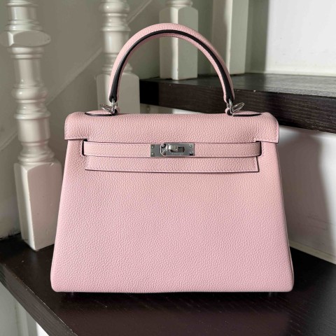 Hermès Kelly25 Togo Rose Darling x PHW(HCP)