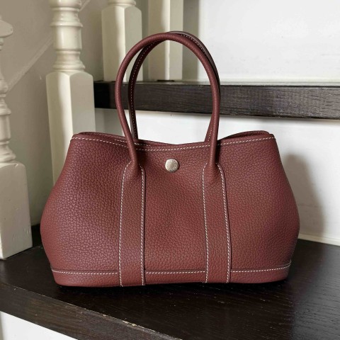 Hermès Garden Party 23 Rouge H Negonda Leather