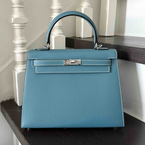 Hermès Kelly25 Epsom Bluejean x PHW