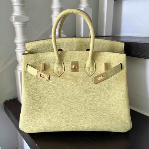 Hermès Birkin25 Togo Jaune Poussin x Gold Harware