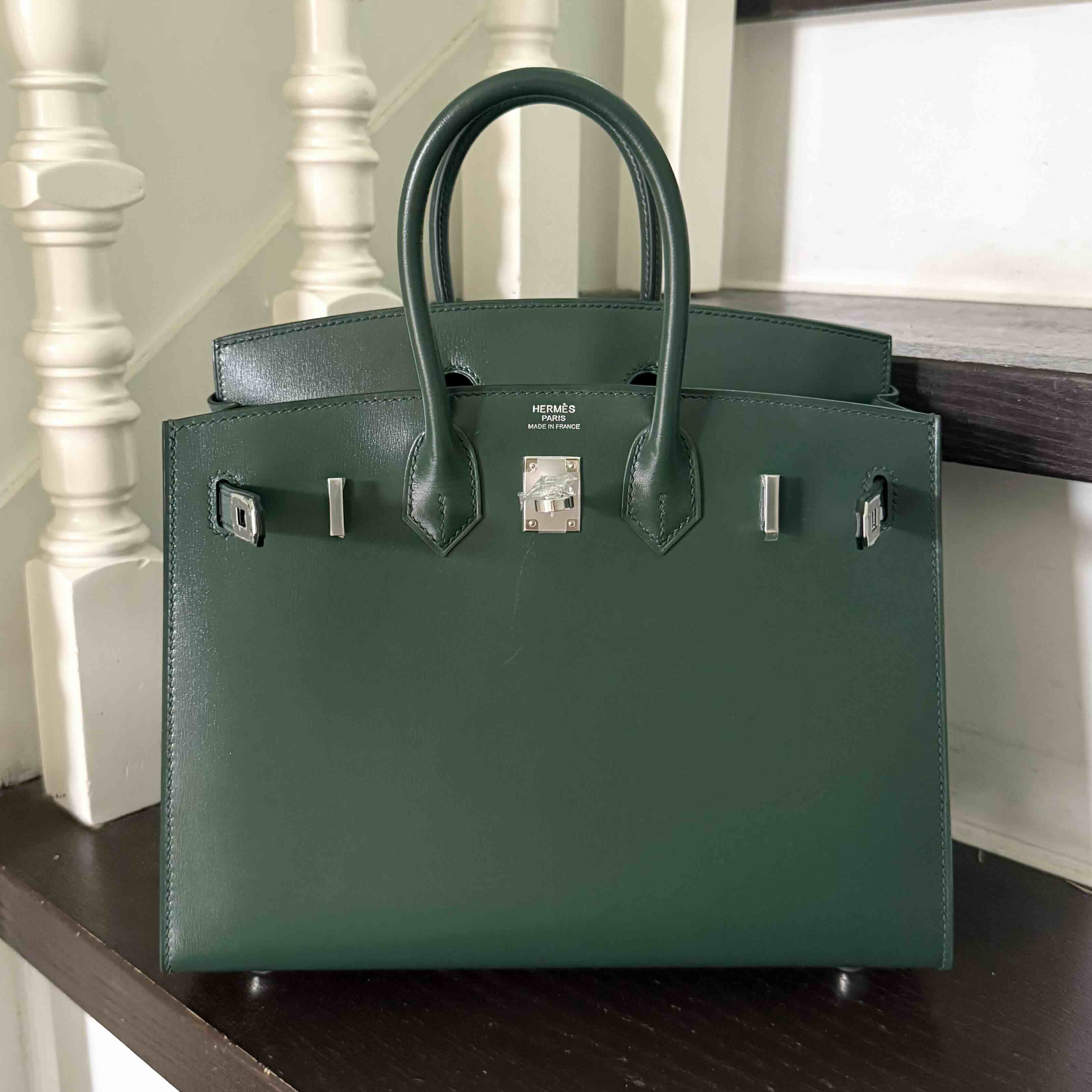 Hermès Birkin25 Box Vert Fonce x PHW(HCP)