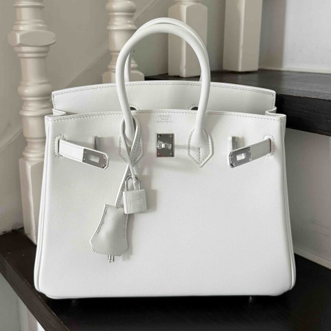 Hermès Birkin25 Swift Blanc x PHW