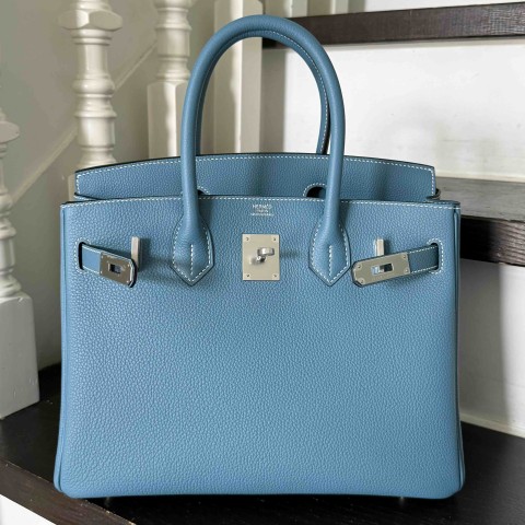 Hermès Birkin30 Togo Blue Jean x PHW