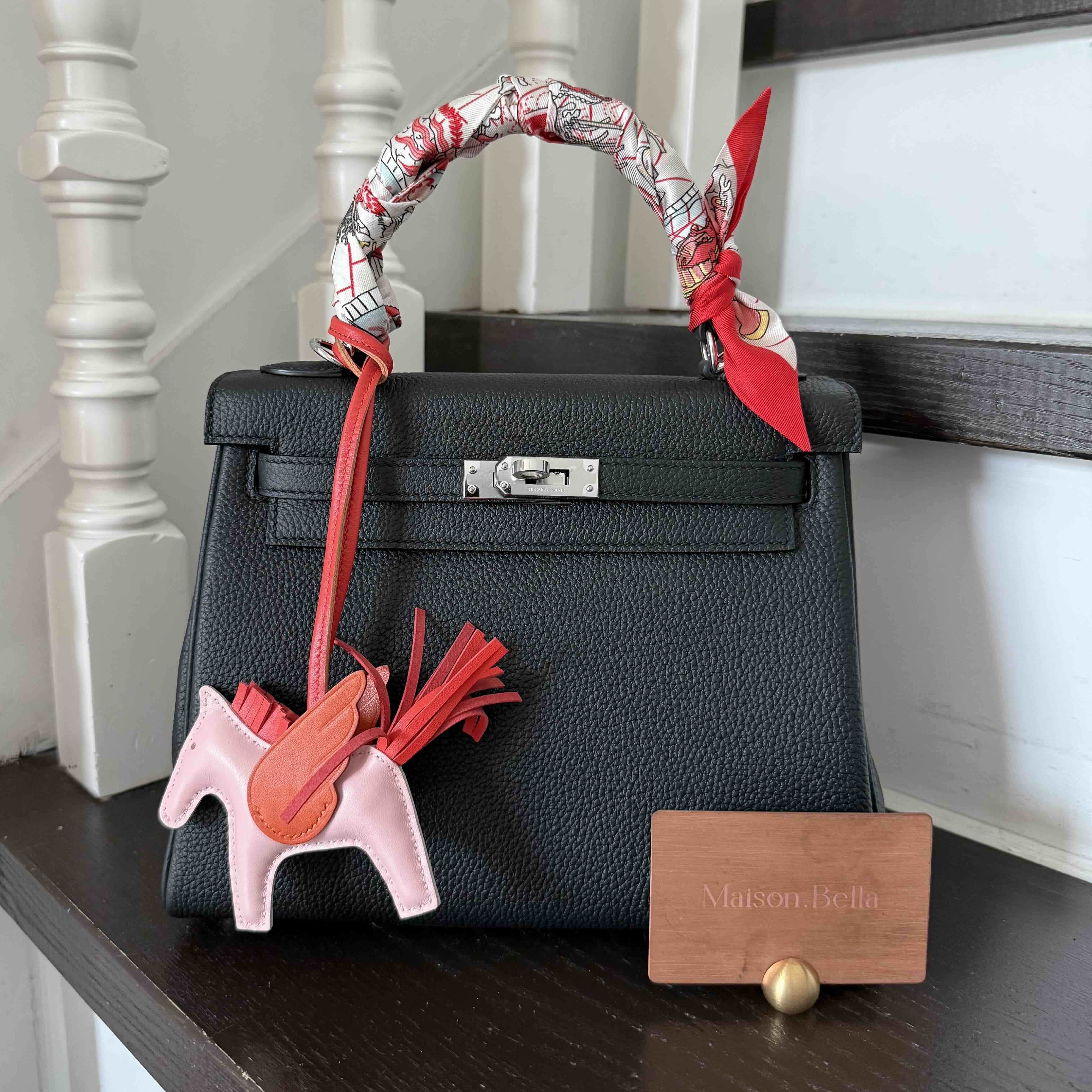 Hermès Kelly25 Togo Noir x Palladium Hardware