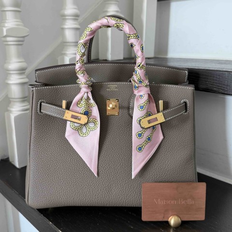 Hermès Birkin25 Togo Etoupe x Gold Hardware