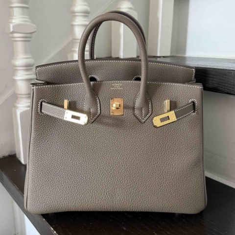 Hermès Birkin25 Togo Etoupe x Gold Hardware