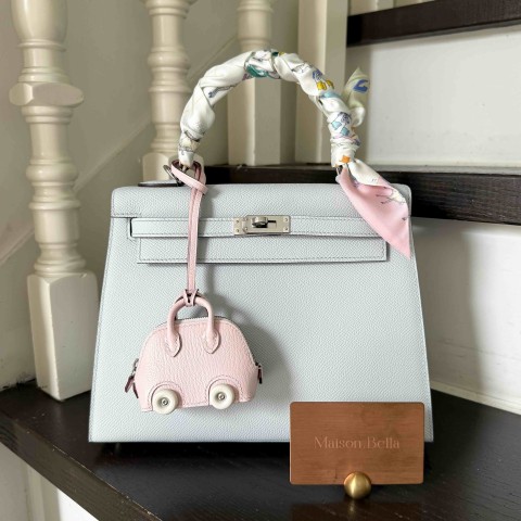 Hermès Kelly25 Epsom Blue Brume x PHW (HCP)