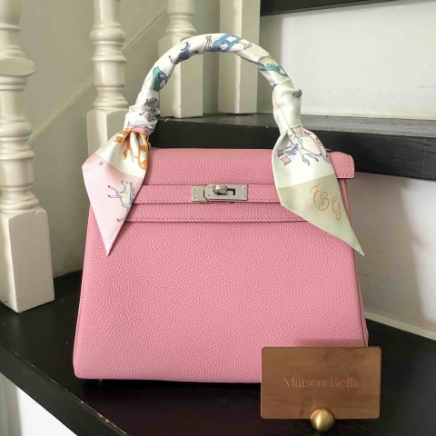 Hermès Kelly 25 Togo Bubblegum x PHW