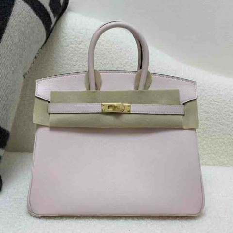 Hermès Birkin 25 Chevre M7 Rose Confetti with Gold Hardware