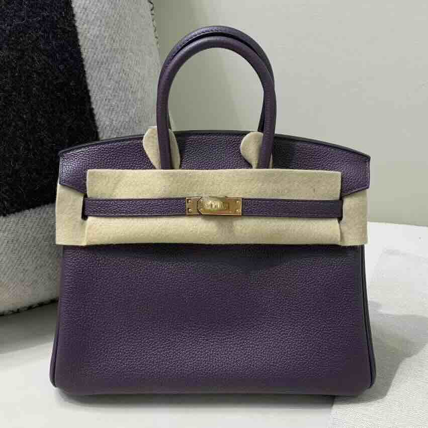 Hermès Birkin 25 Togo Raisin Purple with Gold Hardware