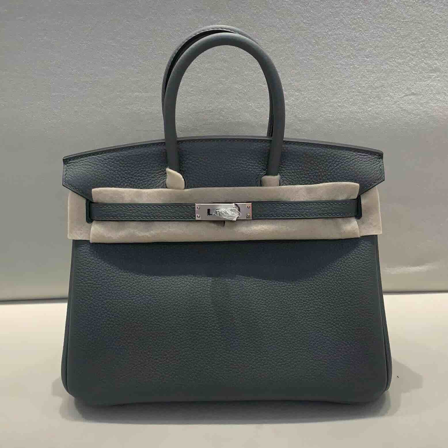 Hermès Birkin 25 Togo Vert Amande x Palladium Hardware