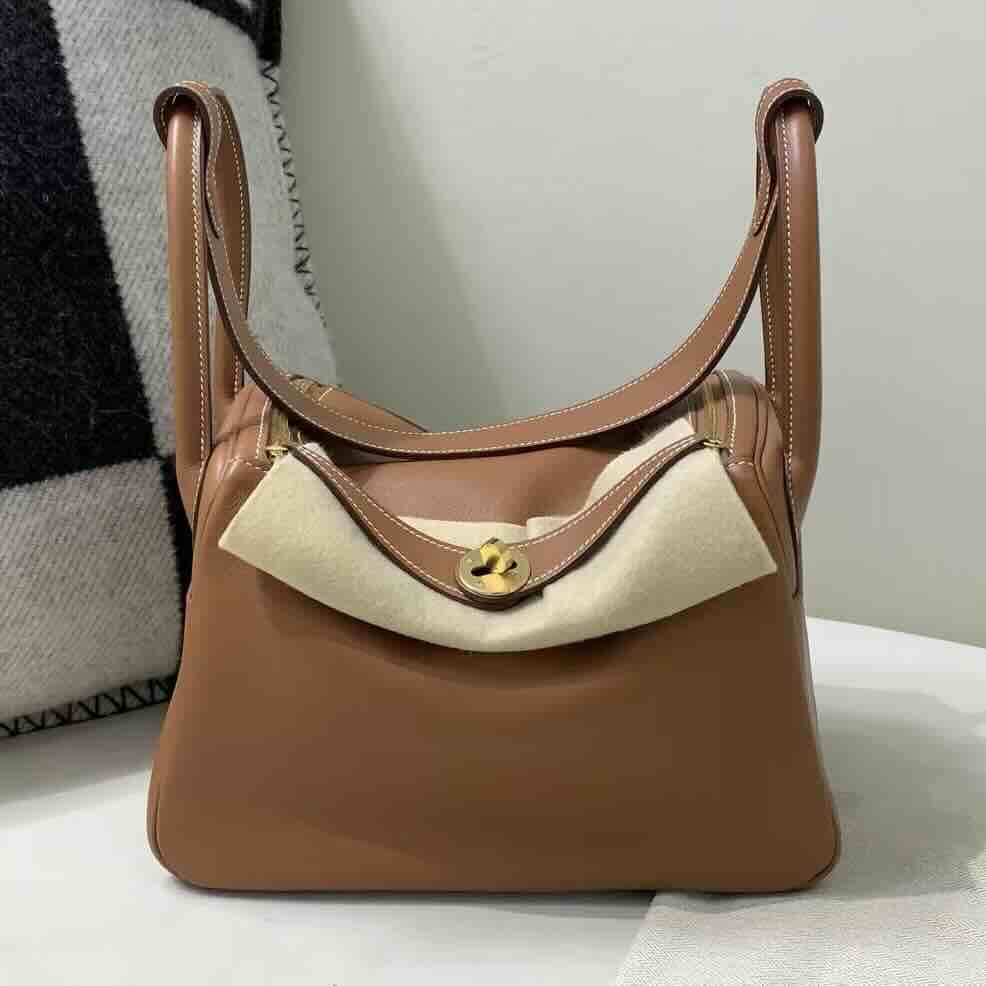 Hermès Lindy Swift Gold & Lipstick Pink x Gold Hardware
