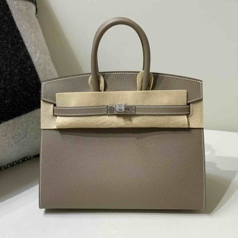 Hermès Birkin 25 Epsom Sellier Etoupe x Palladium Hardware