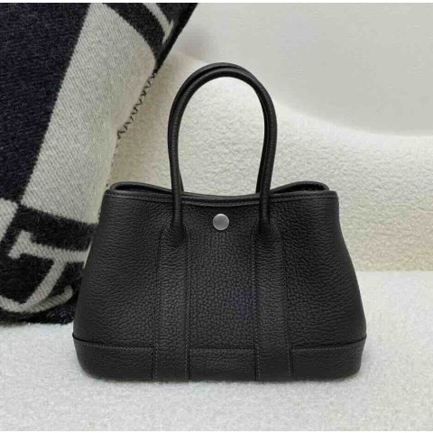 Hermès Mini Garden Party 23 Negonda Ebony x Palladium Hardware