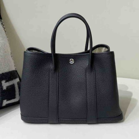 Hermès Garden Party 30 Negonda Black x Palladium Hardware