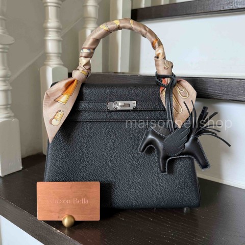 Hermès Kelly25 Togo Noir x Palladium Hardware