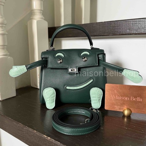 Hermès Kelly Doll Vert Fonce Swift Bag