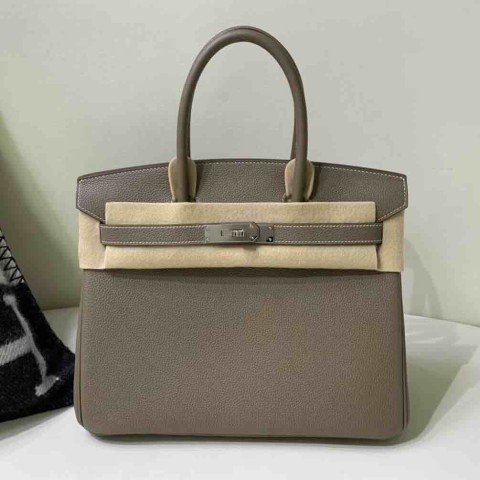 Hermès Birkin30 Togo Etoupe x Palladium Hardware