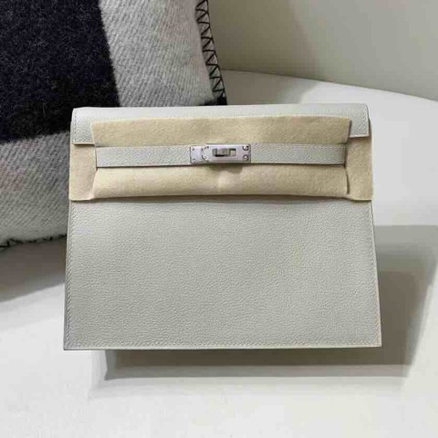 Hermès Kelly Danse 22 Evercolor Beton x Palladium Hardware